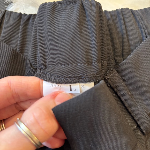 High waisted slacks elastic waist - Picture 2 of 3